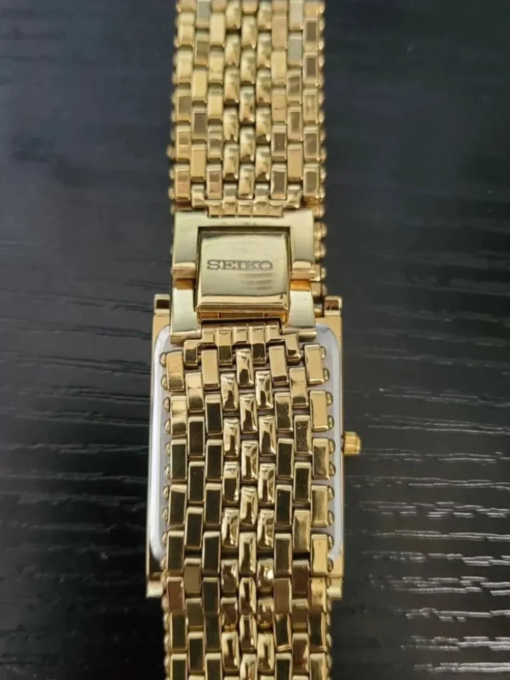 💁🏽‍♂️‎ RARE - Vintage Seiko Slim Tank Quartz Men's Gold Bracelet